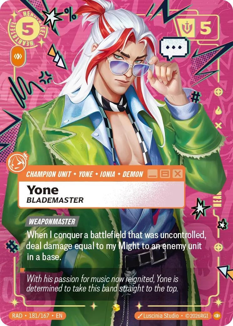 Yone, Blademaster (Heartsteel Overnumbered) (181/167) (Radiance) - PokéBox Australia