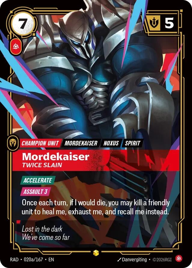 Mordekaiser, Twice Slain (Alternate Art) (020a/167) (Radiance) - PokéBox Australia