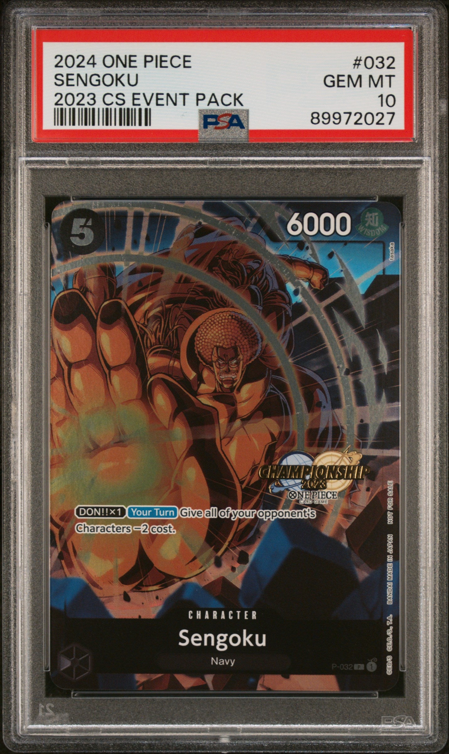 PSA GEM MT 10 SENGOKU 2024 ONE PIECE CHAMPIONSHIP 2023 EVENT PACK - PokéBox Australia