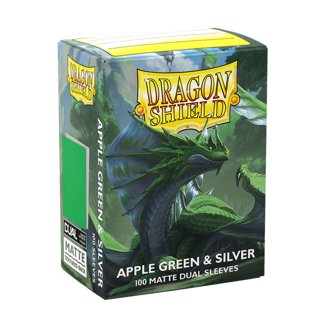 Dragon Shield: Sleeves – Matte Dual – Apple Green & Silver