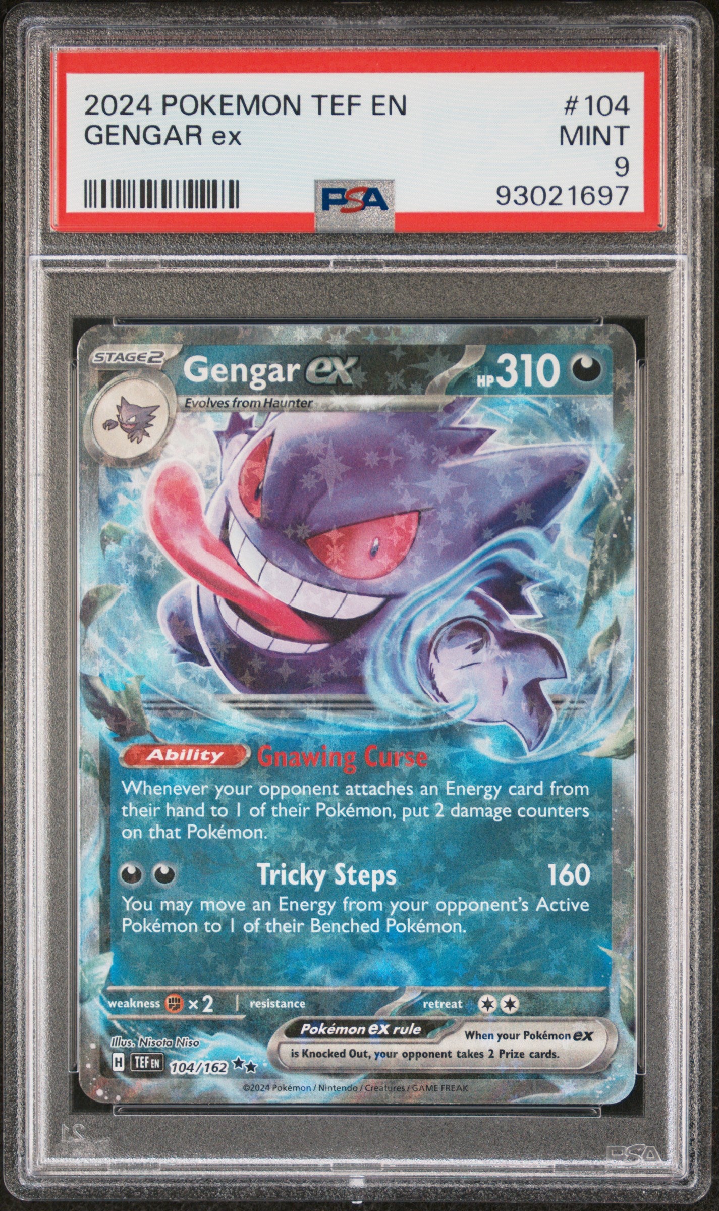 PSA MINT 9 - 2024 POKEMON TEF EN-TEMPORAL FORCES #104 GENGAR ex - PokéBox Australia