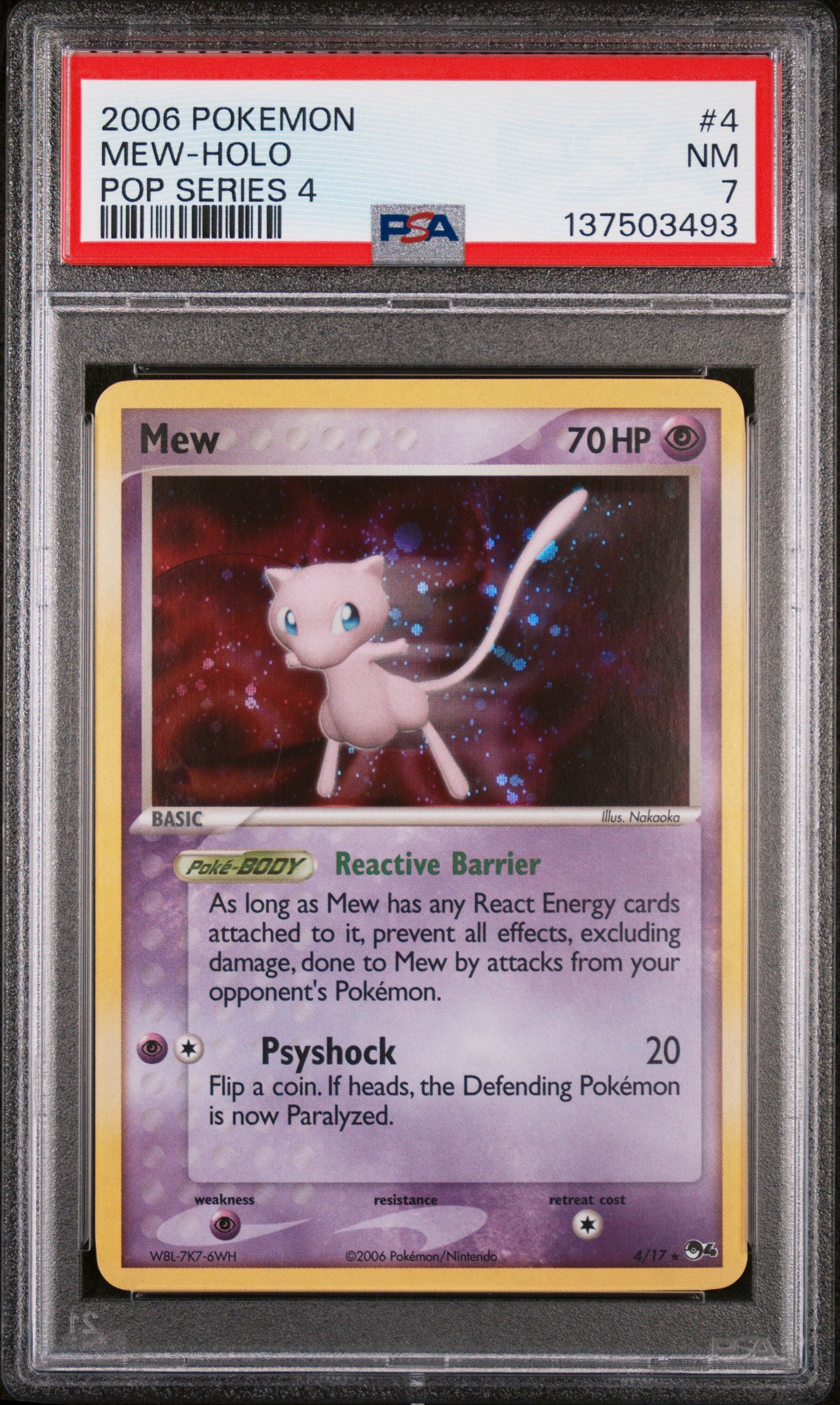 PSA NM 7 - 2006 POKEMON POP SERIES 4 #4 MEW-HOLO POP SERIES 4 - PokéBox Australia