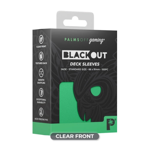 Palms Off Gaming - Jade - Standard Blackout Deck Sleeves - PokéBox Australia