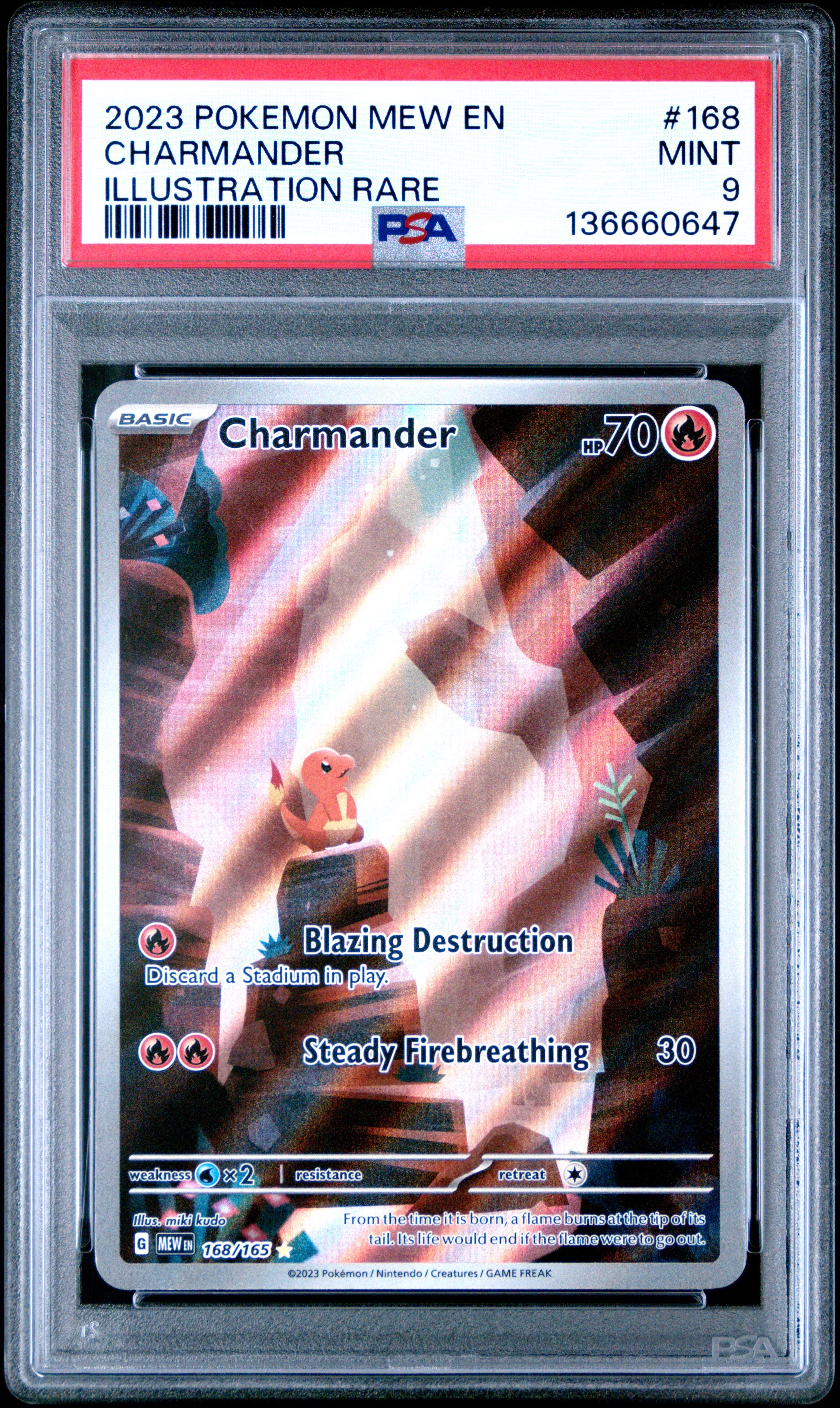 PSA MINT 9 - CHARMANDER ILLUSTRATION RARE 2023 POKEMON MEW EN-151 - PokéBox Australia