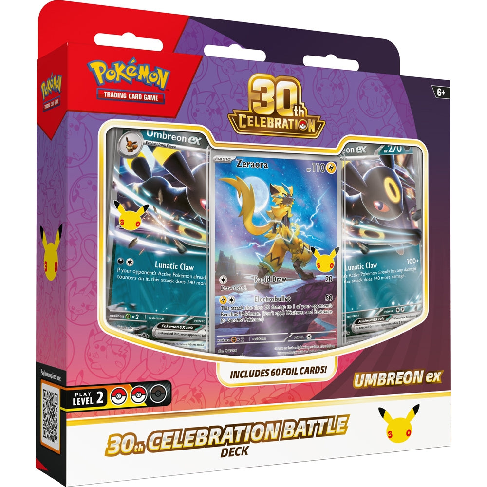 Pokémon TCG: 30th Celebration Battle Deck— Espeon ex / Umbreon ex (Assorted) - PokéBox Australia