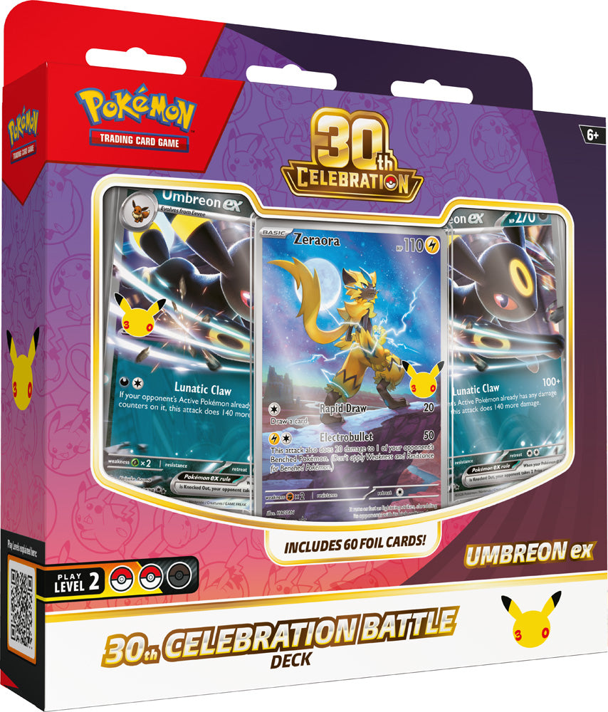 Pokémon TCG: 30th Celebration Battle Deck— Espeon ex / Umbreon ex (Assorted) - PokéBox Australia
