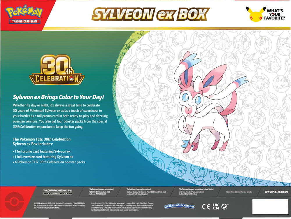 Pokémon TCG: 30th Celebration Sylveon ex Box / Greninja ex Box (Assorted) - PokéBox Australia