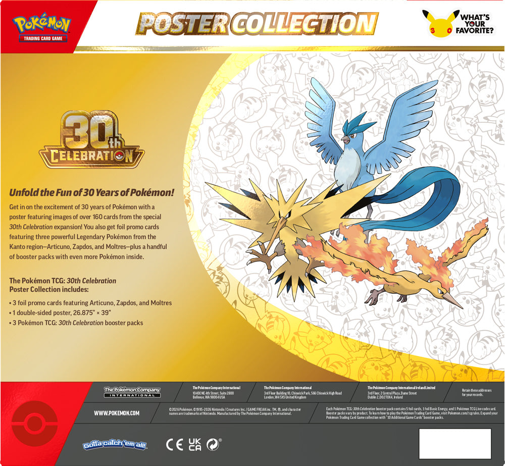 Pokémon TCG: 30th Celebration Poster Collection - PokéBox Australia