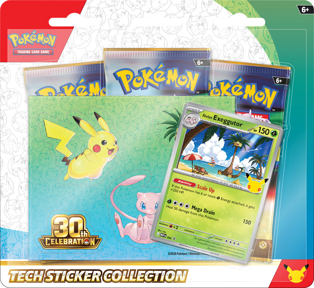 Pokémon TCG: 30th Celebration Tech Sticker Collection (Assorted)