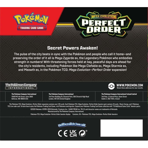 Pokmon TCG Mega Evolution Perfect Order Booster Box | PokeBox Pokmon TCG Mega Evolution Perfect Order Booster Box | PokeBox