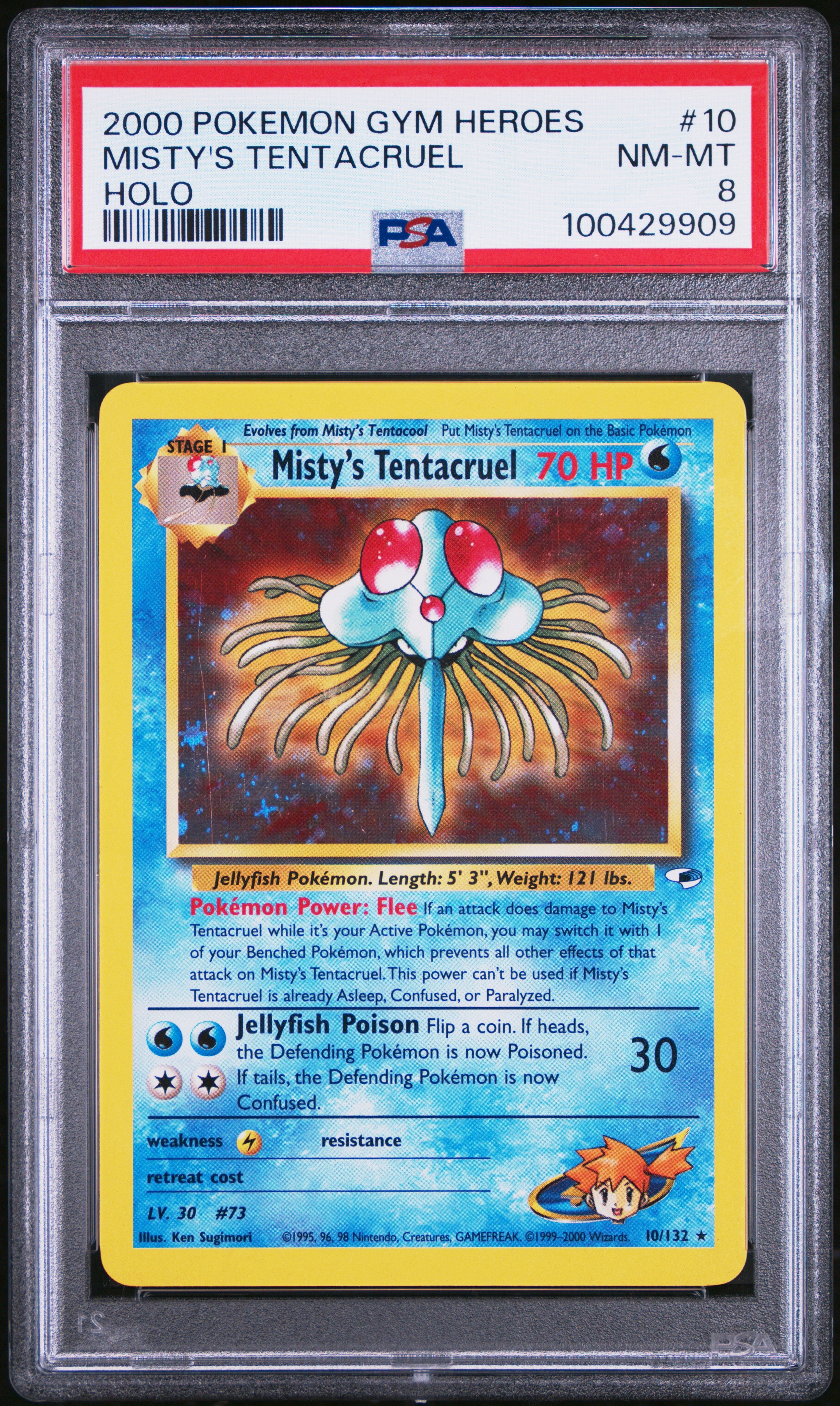 PSA NM-MT 8 - 2000 POKEMON GYM HEROES #10 MISTY'S TENTACRUEL HOLO - PokéBox Australia