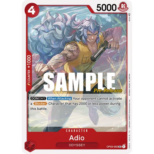 Adio (OP03 - 002) [Pillars of Strength Pre - Release Cards] - PokéBox Australia