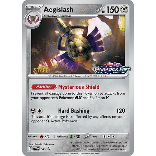 Aegislash - 060 (Prerelease) [Staff] (060) (SV: Scarlet & Violet Promo Cards) - PokéBox Australia