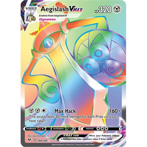 Aegislash VMAX (Secret) (190/185) (SWSH04: Vivid Voltage) - PokéBox Australia
