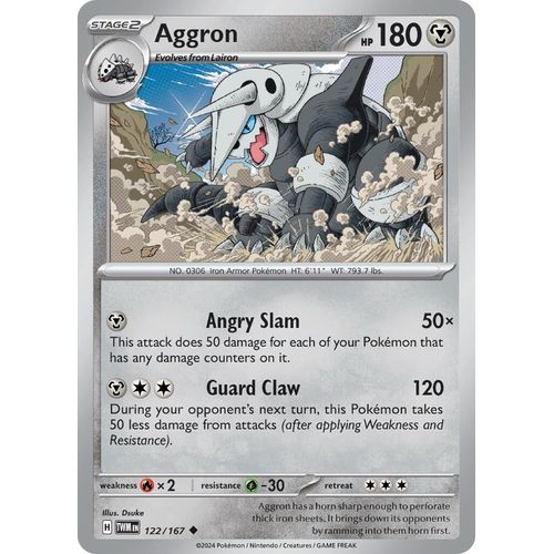 Aggron (122/167) [SV06: Twilight Masquerade] - PokéBox Australia