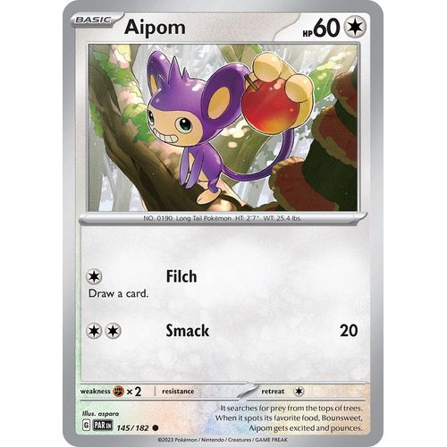 Aipom (145/182) [SV04: Paradox Rift] - PokéBox Australia
