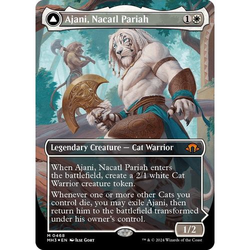 Ajani, Nacatl Pariah (Borderless) (Textured Foil) (468) [Modern Horizons 3] - PokéBox Australia