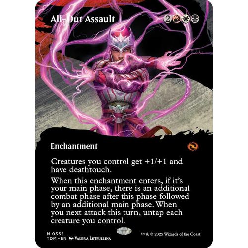 All - Out Assault (Borderless) (352) (Tarkir: Dragonstorm) - PokéBox Australia
