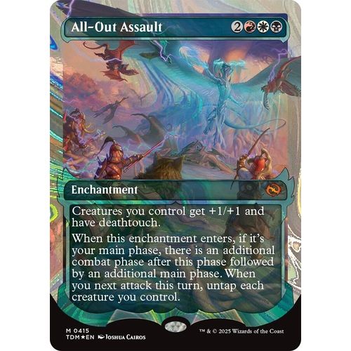 All - Out Assault (Showcase) (Halo Foil) (415) (Tarkir: Dragonstorm) - PokéBox Australia