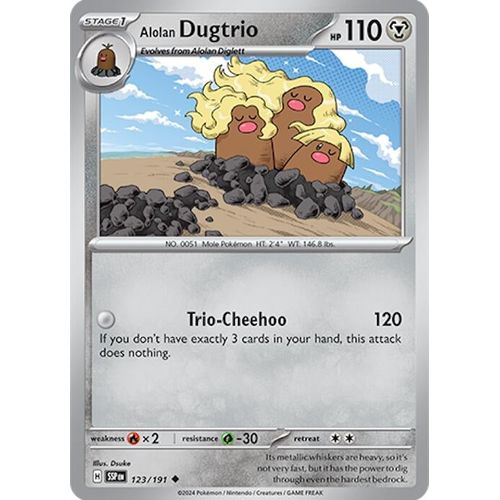 Alolan Dugtrio (123/191) [SV08: Surging Sparks] - PokéBox Australia