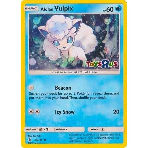 Alolan Vulpix - 21/145 (Toys R Us Promo) (021/145) (Miscellaneous Cards & Products) - PokéBox Australia