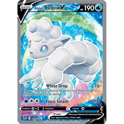 Alolan Vulpix V (Full Art) (173/195) (SWSH12: Silver Tempest) - PokéBox Australia