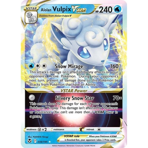 Alolan Vulpix VSTAR (034/195) (SWSH12: Silver Tempest) - PokéBox Australia