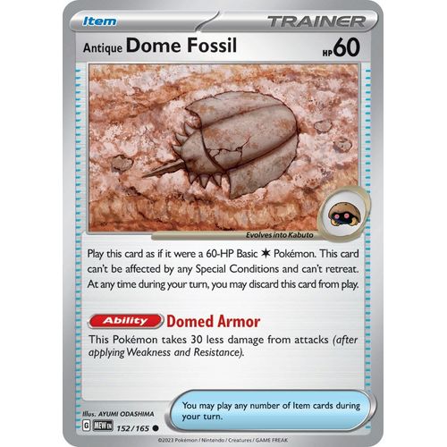 Antique Dome Fossil (152/165) [SV: Scarlet & Violet 151] - PokéBox Australia