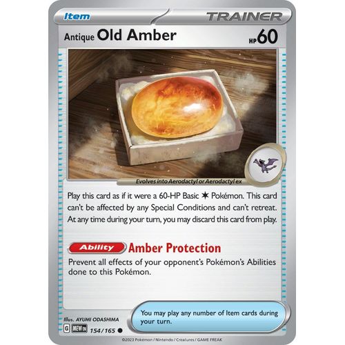 Antique Old Amber (154/165) [SV: Scarlet & Violet 151] - PokéBox Australia