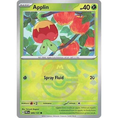 Applin (Master Ball Pattern) (009/131) [SV: Prismatic Evolutions] - PokéBox Australia