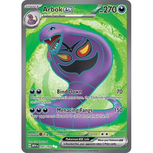 Arbok ex (185/165) [SV: Scarlet & Violet 151] - PokéBox Australia