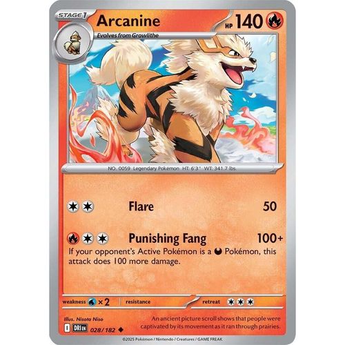 Arcanine (028/182) (SV10: Destined Rivals) - PokéBox Australia