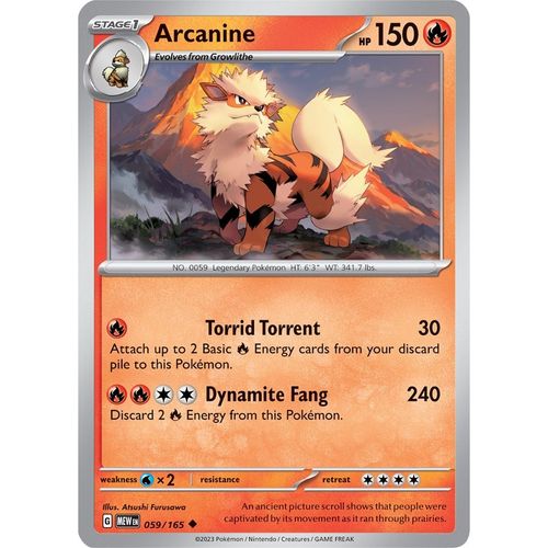 Arcanine (059/165) [SV: Scarlet & Violet 151] - PokéBox Australia