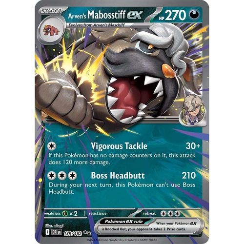 Arven's Mabosstiff ex (139/182) (SV10: Destined Rivals) - PokéBox Australia