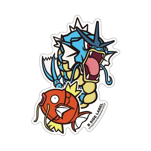 B - SIDE Label Magikarp & Gyarados Pokemon Sticker - Pokemon Center Japan - PokéBox Australia