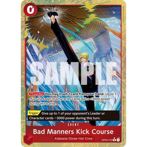 Bad Manners Kick Course (Alternate Art) (OP04 - 016) (Premium Booster - The Best - Vol. 2) - PokéBox Australia