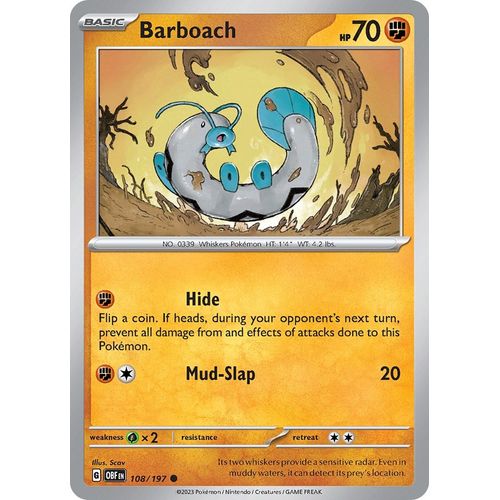 Barboach (108/197) [SV03: Obsidian Flames] - PokéBox Australia