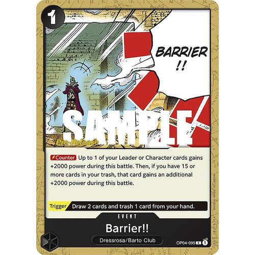Barrier!! (OP04 - 095) [Kingdoms of Intrigue Pre - Release Cards] - PokéBox Australia