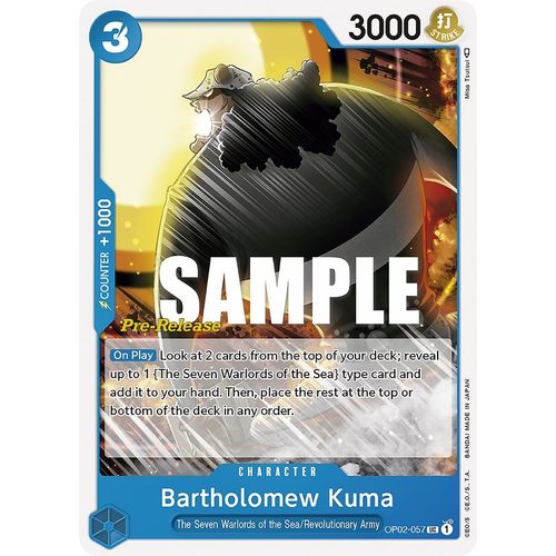 Bartholomew Kuma (OP02 - 057) [Paramount War Pre - Release Cards] - PokéBox Australia