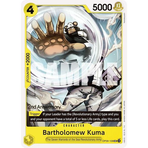 Bartholomew Kuma (OP09 - 108) [Emperors in the New World: 2nd Anniversary Tournament Cards] - PokéBox Australia