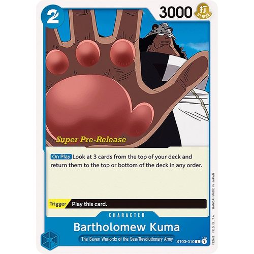 Bartholomew Kuma (ST03 - 010) [Super Pre - Release Starter Deck 3: The Seven Warlords of the Sea] - PokéBox Australia