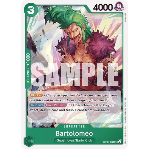 Bartolomeo (Reprint) (OP07 - 031) [Starter Deck 24: GREEN Jewelry Bonney] - PokéBox Australia