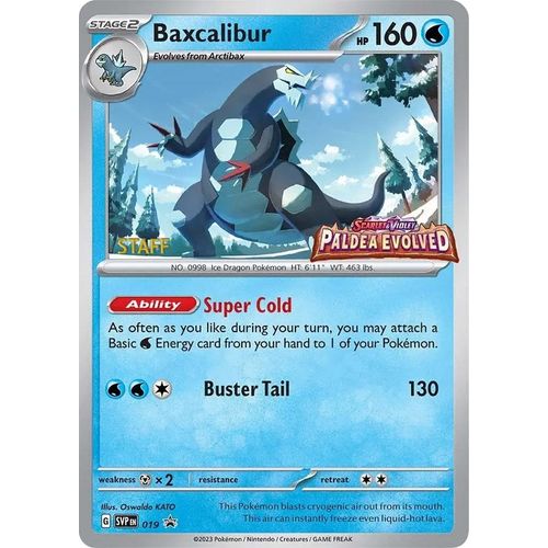 Baxcalibur - 019 (Prerelease) [Staff] (019) (SV: Scarlet & Violet Promo Cards) - PokéBox Australia