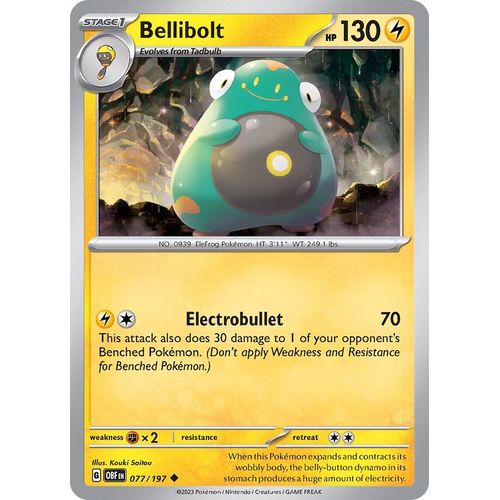 Bellibolt (077/197) [SV03: Obsidian Flames] - PokéBox Australia
