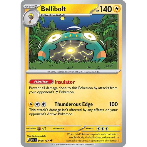 Bellibolt (078/197) [SV03: Obsidian Flames] - PokéBox Australia