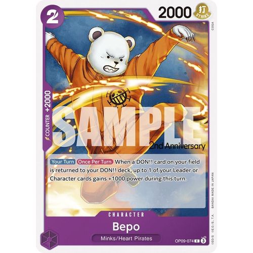 Bepo (OP09 - 074) [Emperors in the New World: 2nd Anniversary Tournament Cards] - PokéBox Australia