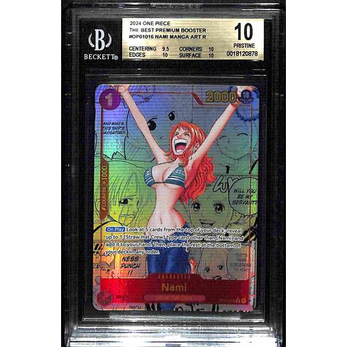 BGS 10 Nami Manga Art R OP01 - 016 - 2024 One Piece Card Game The Best Premium Booster 0878 - PokéBox Australia