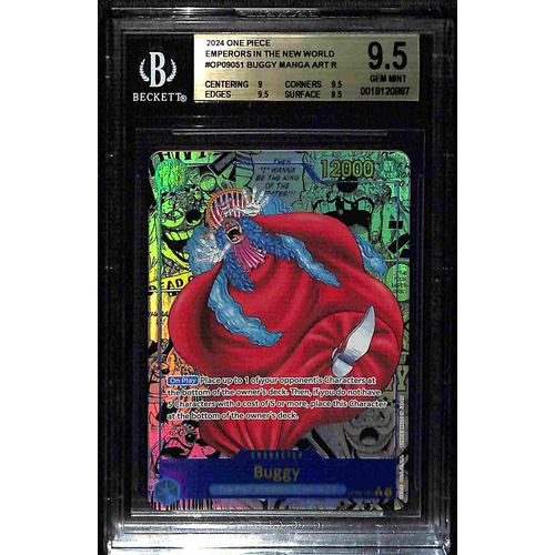 BGS 9.5 Buggy Manga Art SR OP09 - 051 - 2024 One Piece Card Game Emperors In The New World 0887 - PokéBox Australia