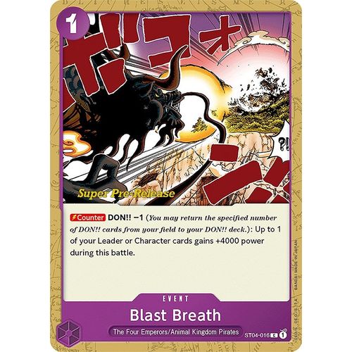 Blast Breath (ST04 - 016) [Super Pre - Release Starter Deck 4: Animal Kingdom Pirates] - PokéBox Australia
