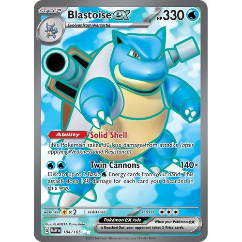 Blastoise ex (184/165) [SV: Scarlet & Violet 151] - PokéBox Australia